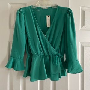 Francesca’s Green Blouse Size Small